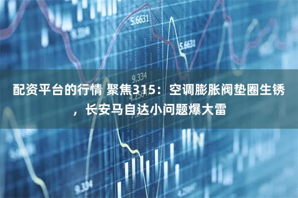 配资平台的行情 聚焦315:空调膨胀阀垫圈生锈,长安马自达小问题爆大雷